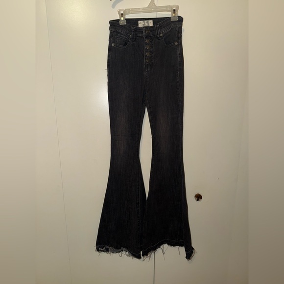 Free People Black Flare Jeans - Picture 1 of 3